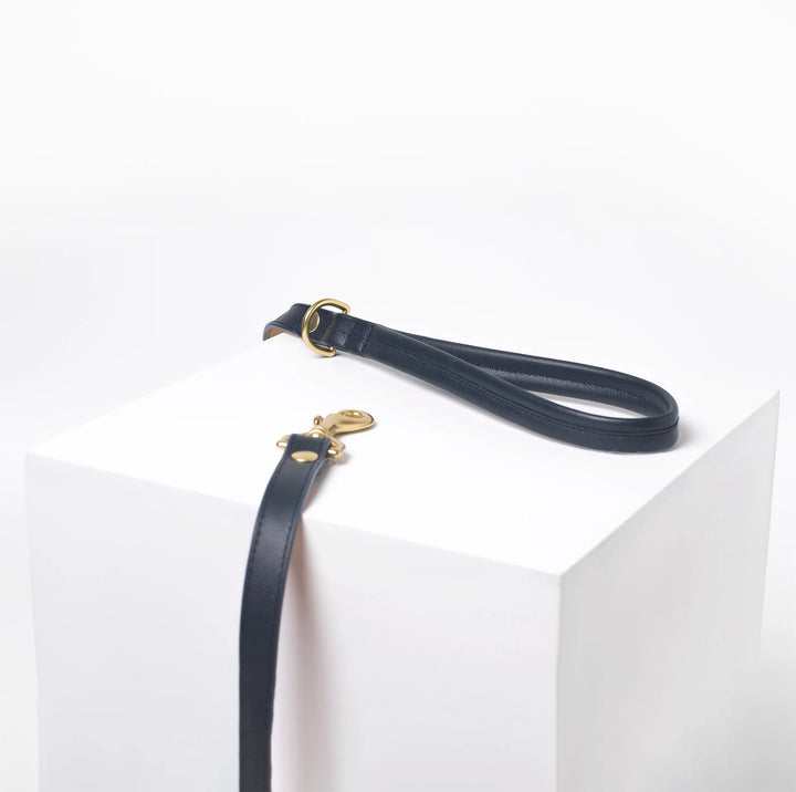 Ramona for You Midnight Navy Leather Leash