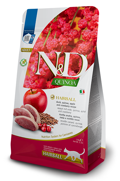 Farmina N&D Cat Food Quinoa Hairball Control Duck 3.3lb
