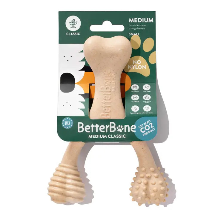 Betterbone Medium Density Beef Flavor Chew Bone Toy, Small