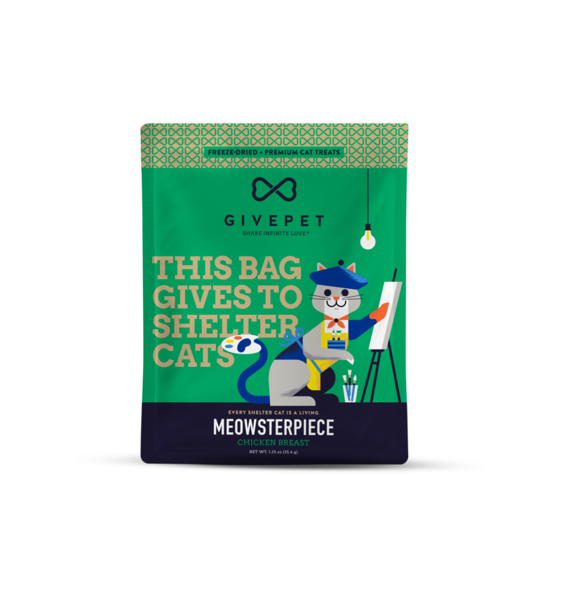 Give Pet Meowsterpiece Freeze Dried Chicken Breast For Cats 1.25oz