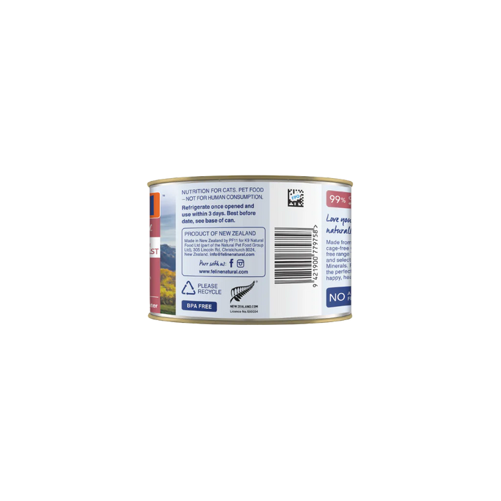Feline Natural Grain Free Chicken & Venison Canned Wet Food for Cats 6oz