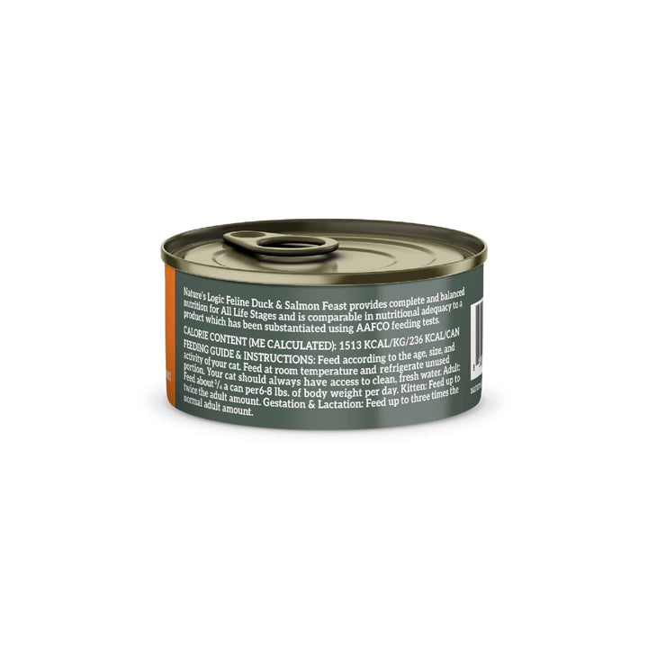 Nature's Logic Feline Duck & Salmon Feast Grain Free Canned Wet Cat Food 5.5oz