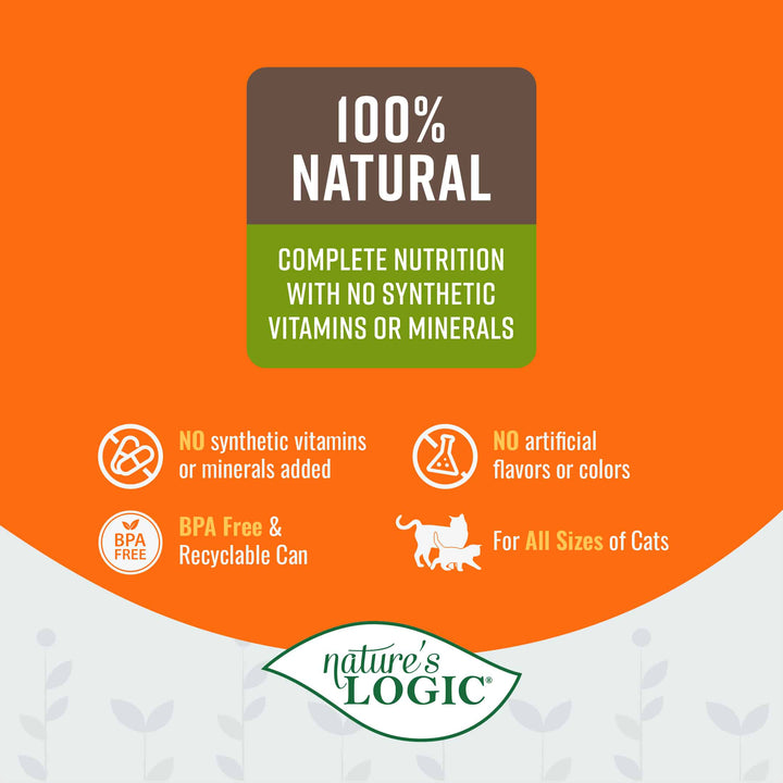 Nature's Logic Feline Duck & Salmon Feast Grain Free Canned Wet Cat Food 5.5oz