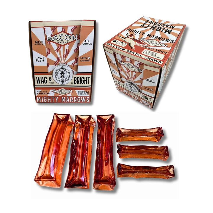 Mighty Marrows Bacon Collagen Dental Chew