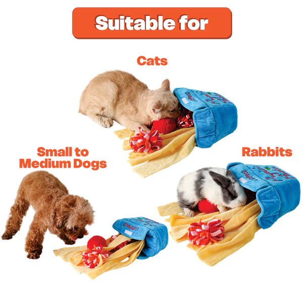 LuftPets Pupio's Pasta Snuffle Toy —A Delicious Puzzle of Fun for Dogs, andCats