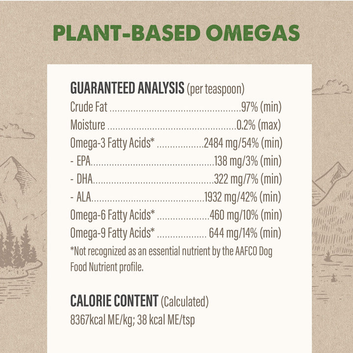 Grizzly Vegan Algae Plus Omega 3-6-9 Algal Supplement For Dogs & Cats 16oz