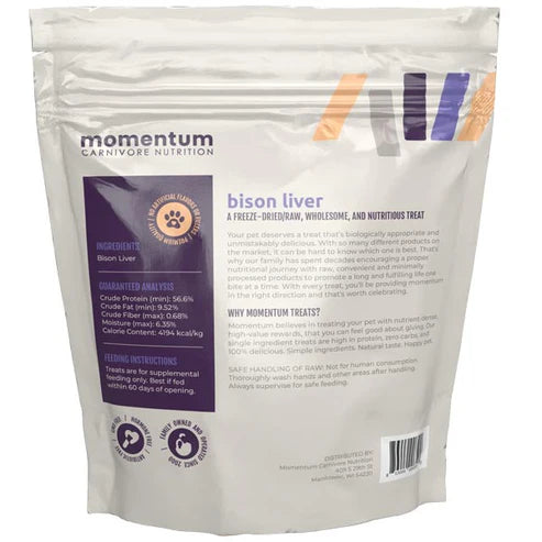 Momentum Bison Liver Treats 4oz