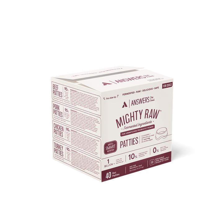 Answers Detailed Mighty Raw Beef Patties 20lb