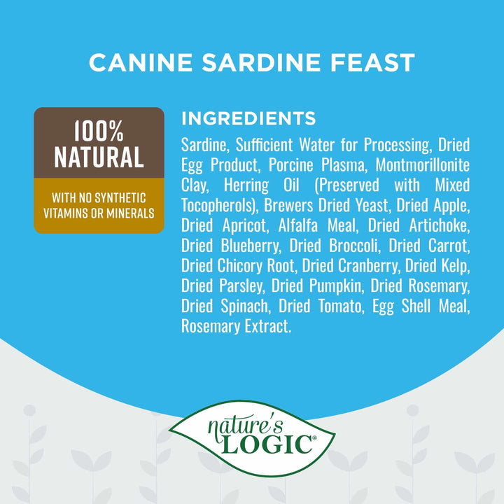 Nature's Logic Sardine Feast All Life Stages Grain Free Canned Wet Dog Food 13.2oz