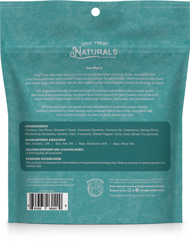 Chicken and Cranberry Superfood Sticks 10oz