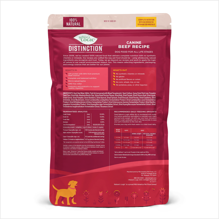 Nature's Logic Distinction Beef All Life Stages Dry Dog Food 4.4lb