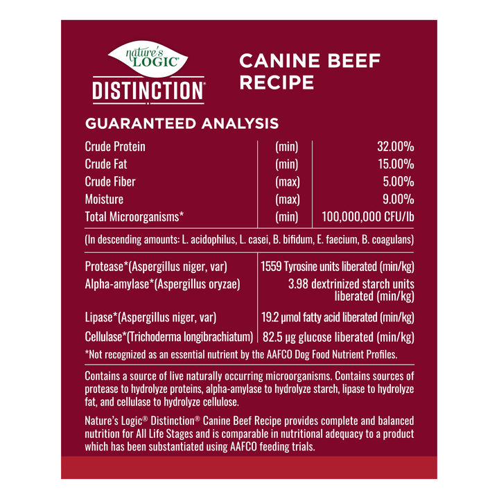Nature's Logic Distinction Beef All Life Stages Dry Dog Food 4.4lb
