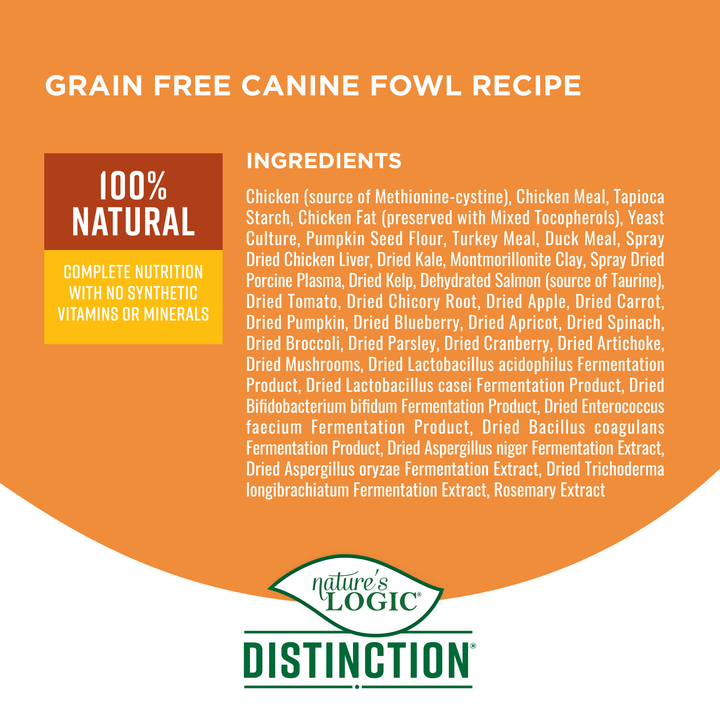 Nature's Logic Distinction Grain Free Fowl All Life Stages Dry Dog Food 4.4lb
