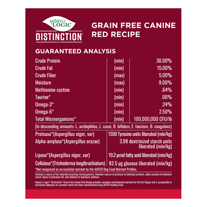 Nature's Logic Distinction Grain Free Red Recipe All Life Stages Dry Dog Food 4.4lb