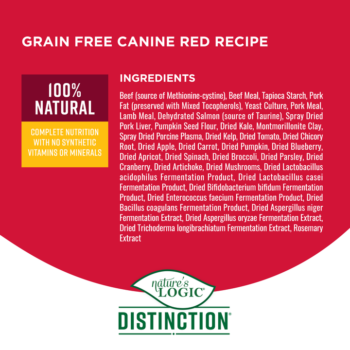 Nature's Logic Distinction Grain Free Red Recipe All Life Stages Dry Dog Food 4.4lb