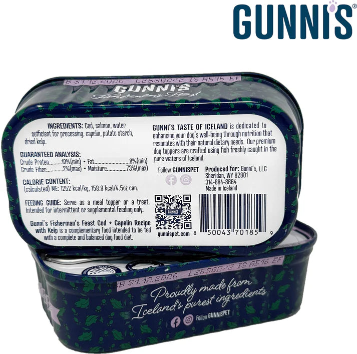Gunni's Cod and Capelin Recipe Food Topper For Dogs 4.5oz