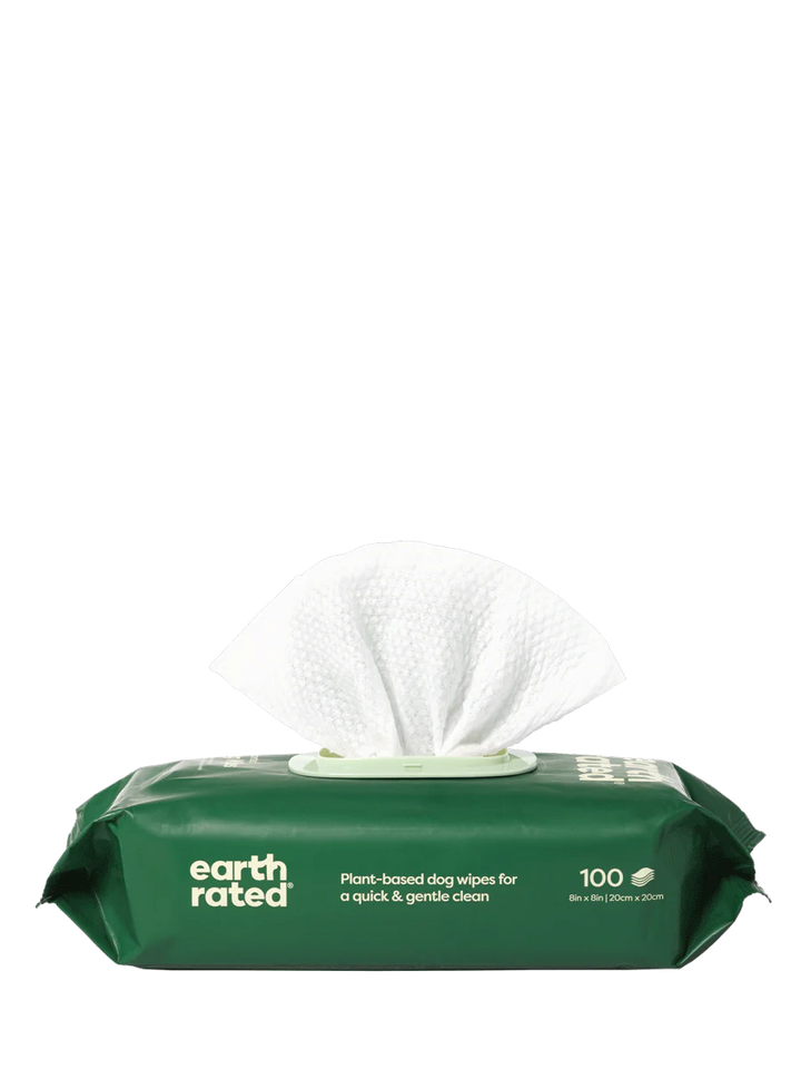 Earth Rated Unscented Compostable Dog Grooming Wipes 100 count