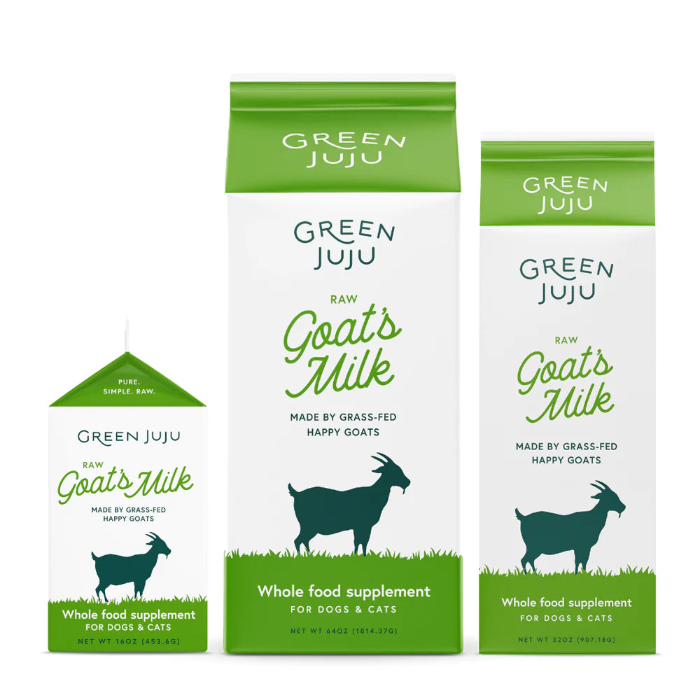 Green JuJu Frozen Raw Goat's Milk Half Gallon 64oz