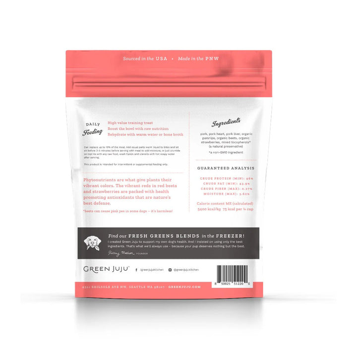Green Juju Freeze Dried Pork Pink 3oz