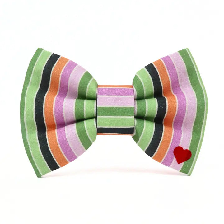 Halloween Stripe Bow Tie Attachment for Collar