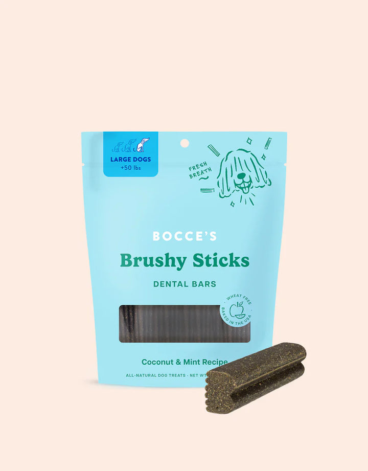 Bocce Brushy Dental Sticks Large Dogs 16oz
