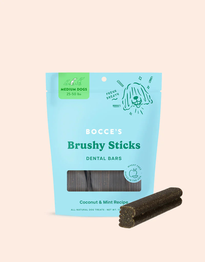 Bocce Brushy Dental Sticks Medium Dogs 13oz