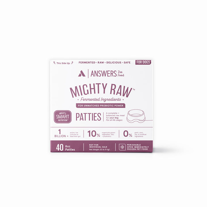 Answers Detailed Mighty Raw Beef Patties 20lb