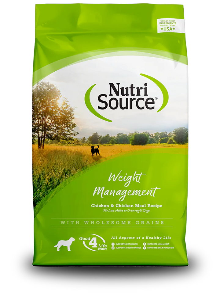 NutriSource Adult Weight Management Chicken and Rice Dry Dog Food 26lb