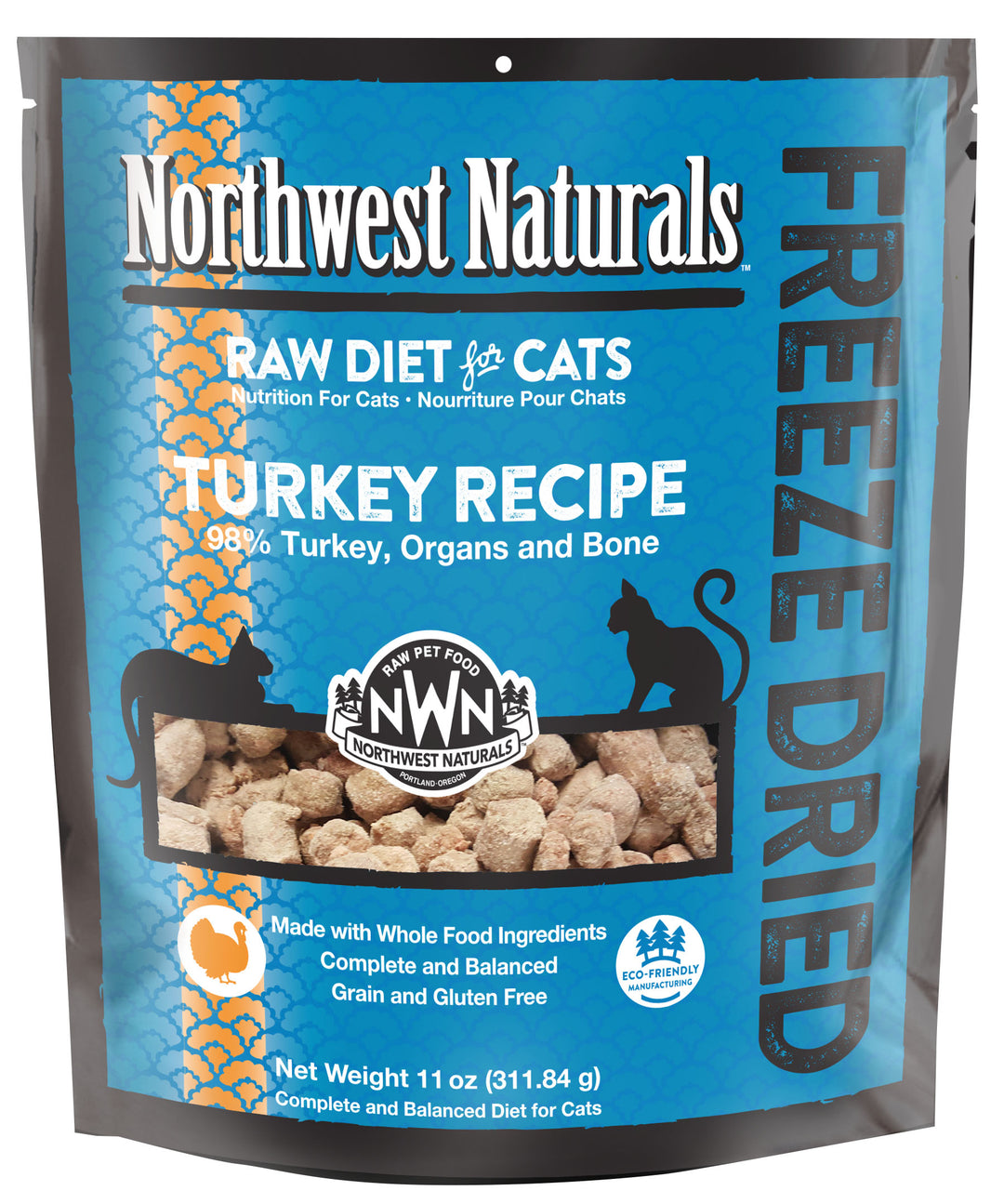 Northwest Naturals Freeze Dried Turkey Food for Cats 11oz