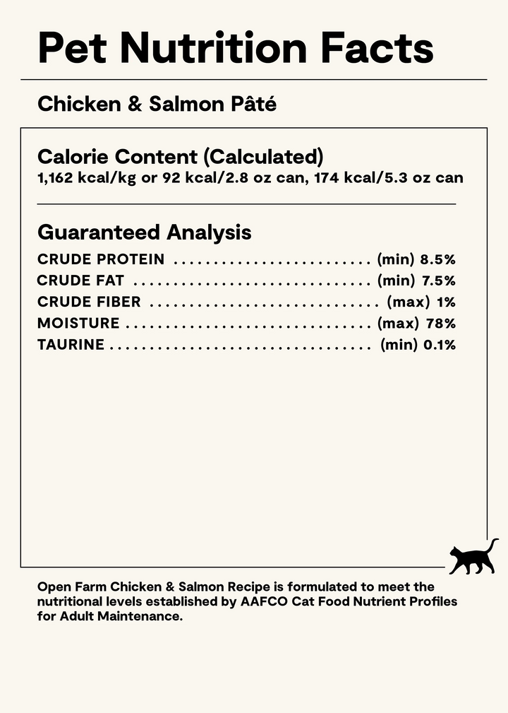 Open Farm Cat Grain Free Chicken & Salmon Paté Wet Cat Food 5.3oz