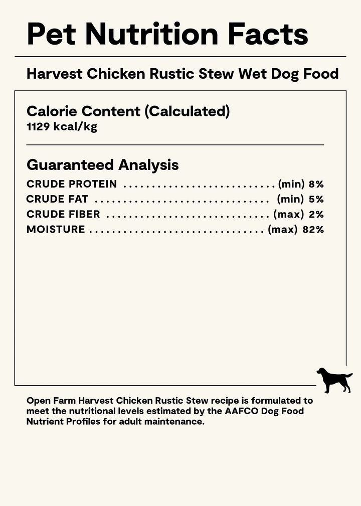 Open Farm Dog Grain Free Rustic Stew Chicken Wet Dog Food 12.5oz