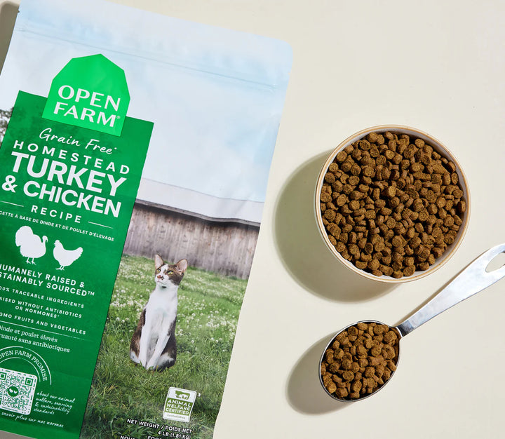 Open Farm Cat Grain Free Homestead Turkey & Chicken Dry Cat Food 4lb