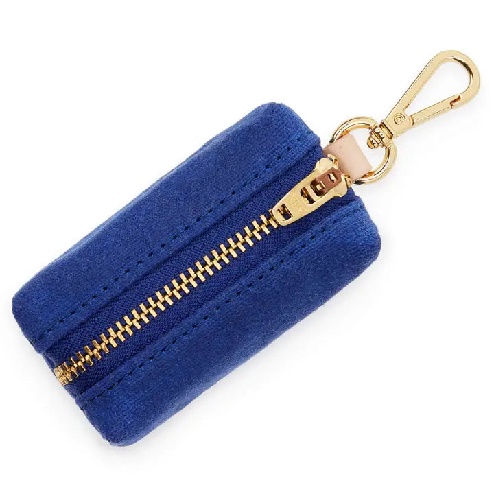 Ocean Blue Waxed Canvas Poop Bag Dispenser