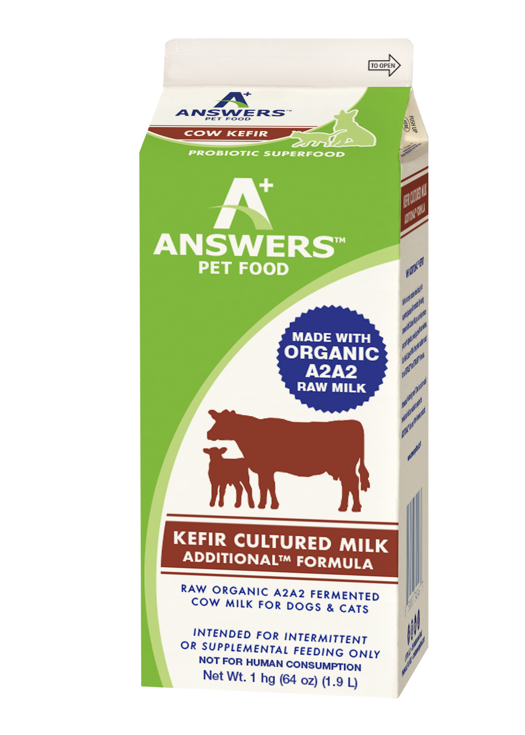 Answers Fermented Raw Cow Kefir Half Gallon