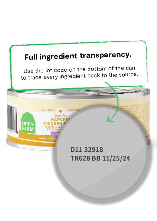 Open Farm Cat Grain Free Harvest Chicken Paté Wet Cat Food 5.3 oz