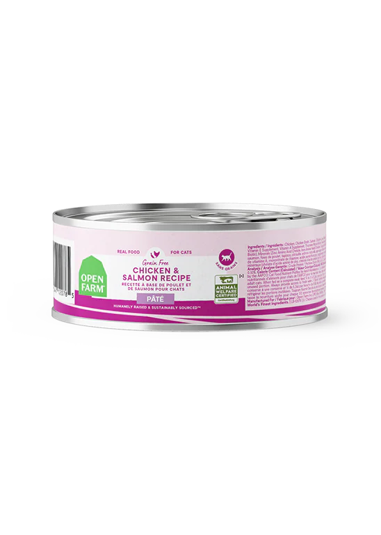 Open Farm Cat Grain Free Chicken & Salmon Paté Wet Cat Food 5.3oz