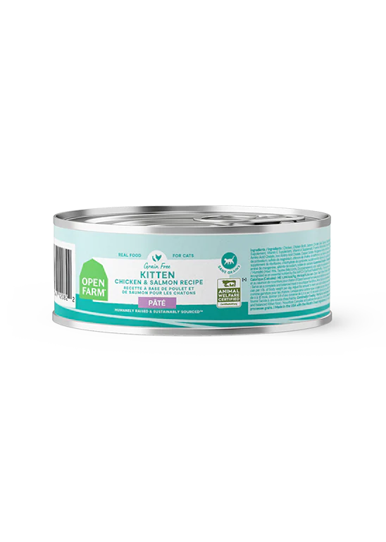 Open Farm Cat Grain Free Chicken and Salmon Paté Wet Food For Kittens 5.3oz