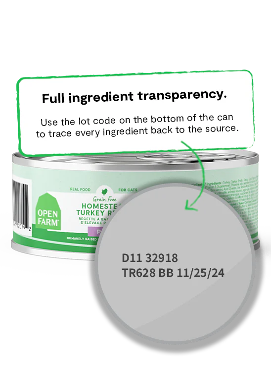 Open Farm Cat Grain Free Homestead Turkey Paté Wet Cat Food 5.3oz