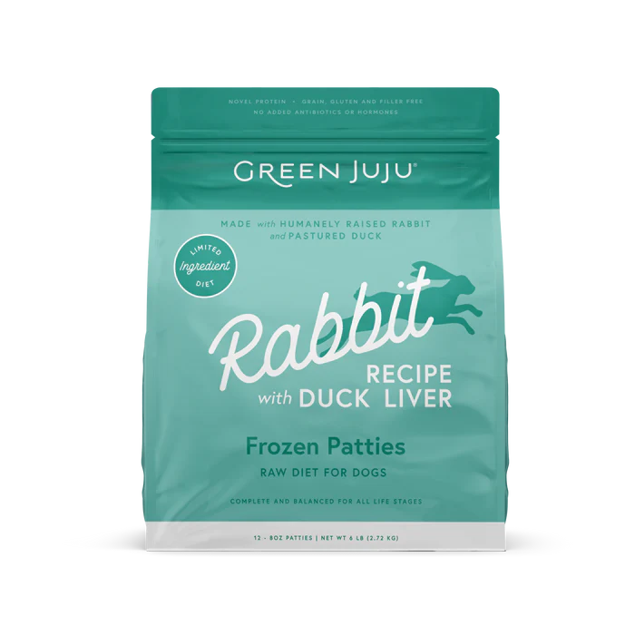 Green Juju Rabbit Recipe Frozen Patties 6lb