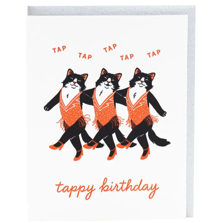 Smudge Ink - Rock-Cats Birthday Card