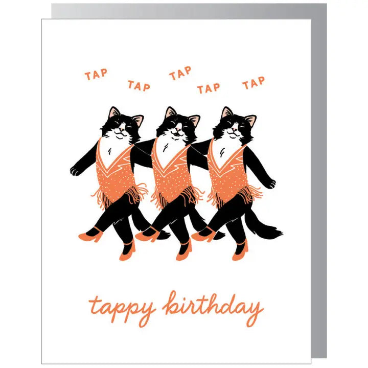 Smudge Ink - Rock-Cats Birthday Card