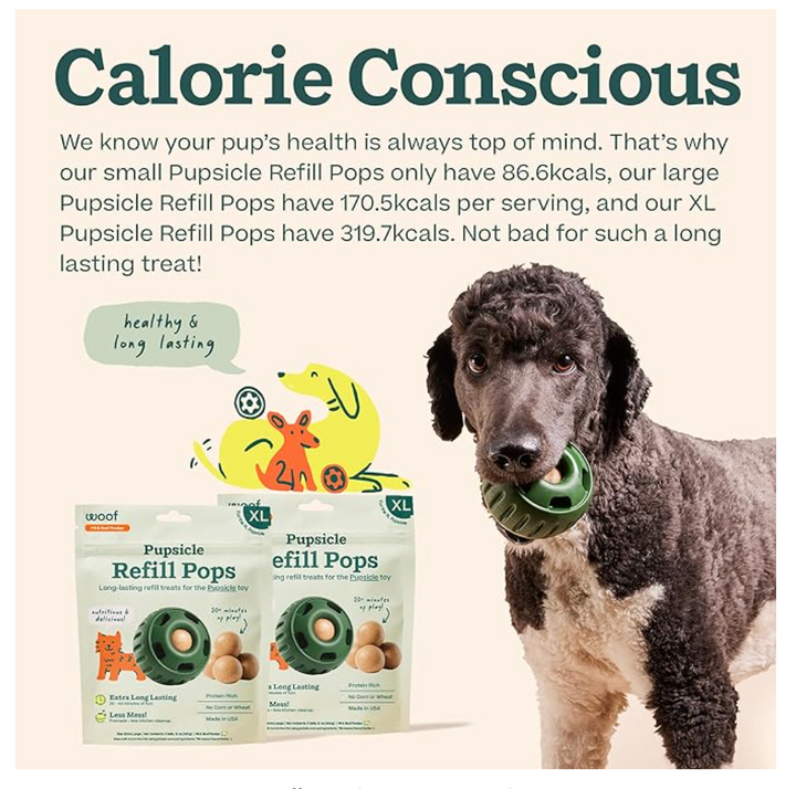 Woof Pupsicle Pops Long Lasting Treat Refills for Extra Large Pupsicle Dog Toy