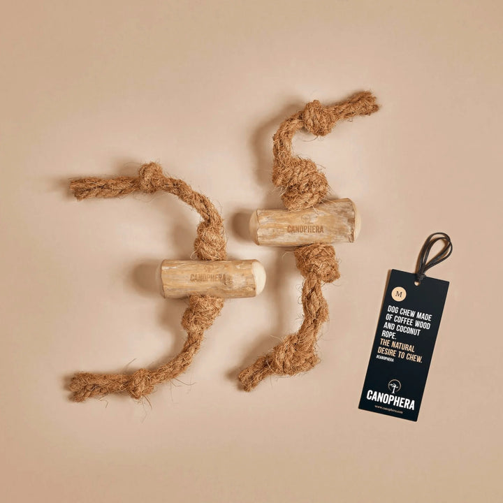 Coffee Wood and Coconut Rope Dog Chew