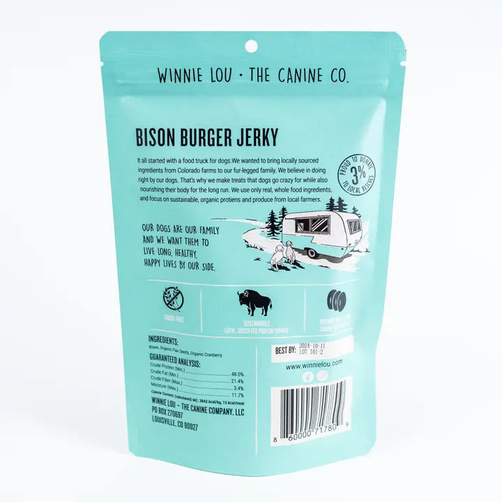 Bison Burger Jerky Dog Treats 2.5oz