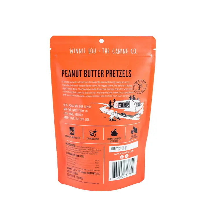 Peanut Butter Pretzels Dog Treats 4oz