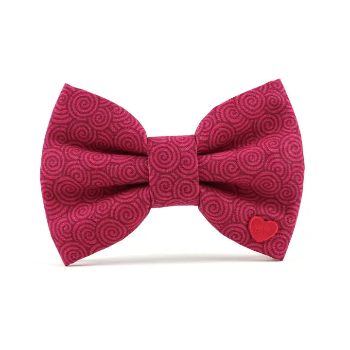 Berry Swirl Bow Tie Attachment for Collar