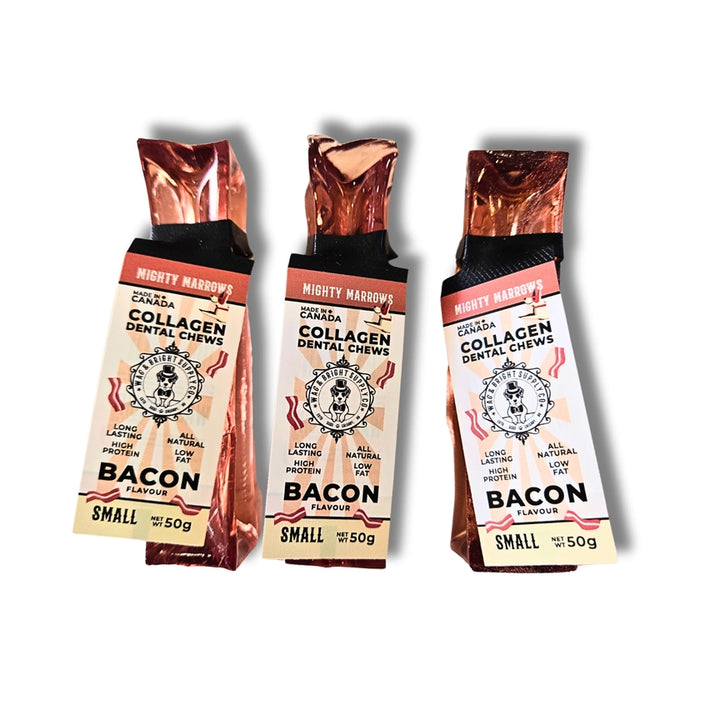 Mighty Marrows Bacon Collagen Dental Chew