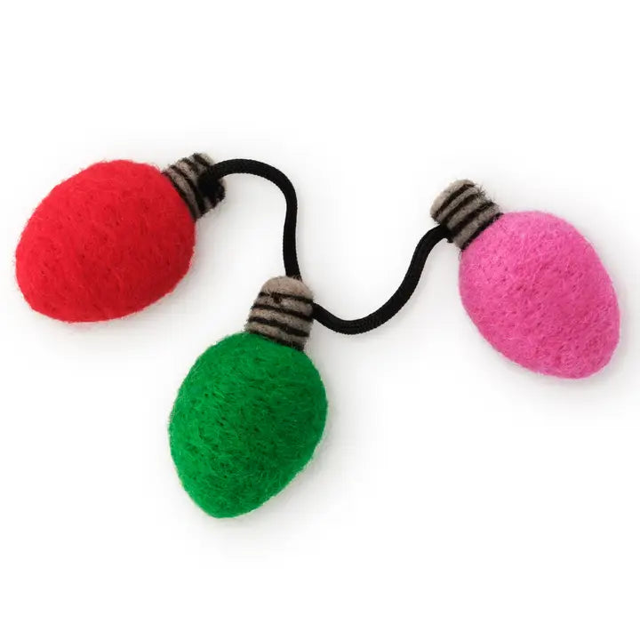 Holiday String Lights Wool Catnip Infused Cat Toy