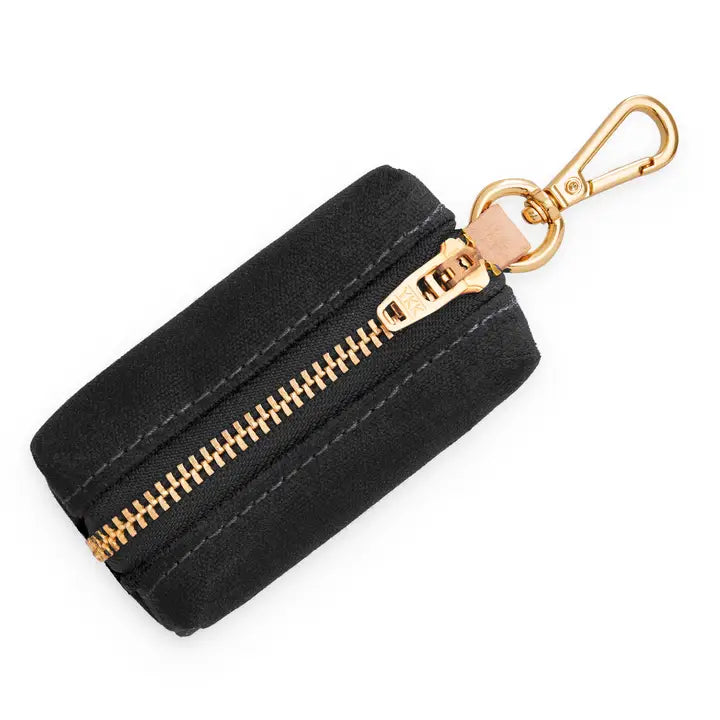 Onyx Waxed Canvas Poop Bag Dispenser