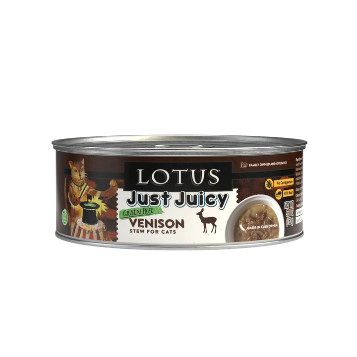 Lotus Cat Juicy Venison Stew Canned Wet Cat Food 2.5oz